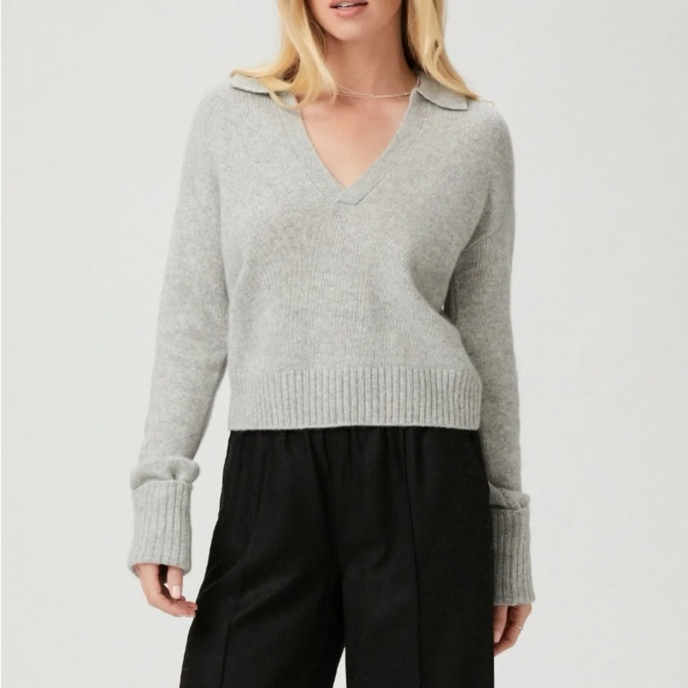 Paige Maxie Sweater - Heather Grey Cashmere - Picture 9 of 16